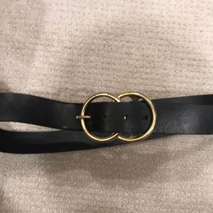 Black leather belt